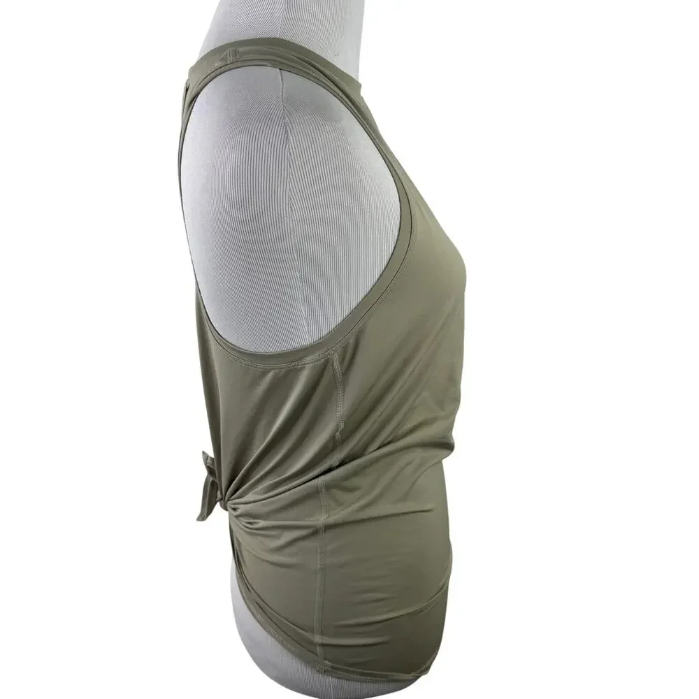 Lululemon Women's Green All Tied Up High Neck Tank Top Shirt